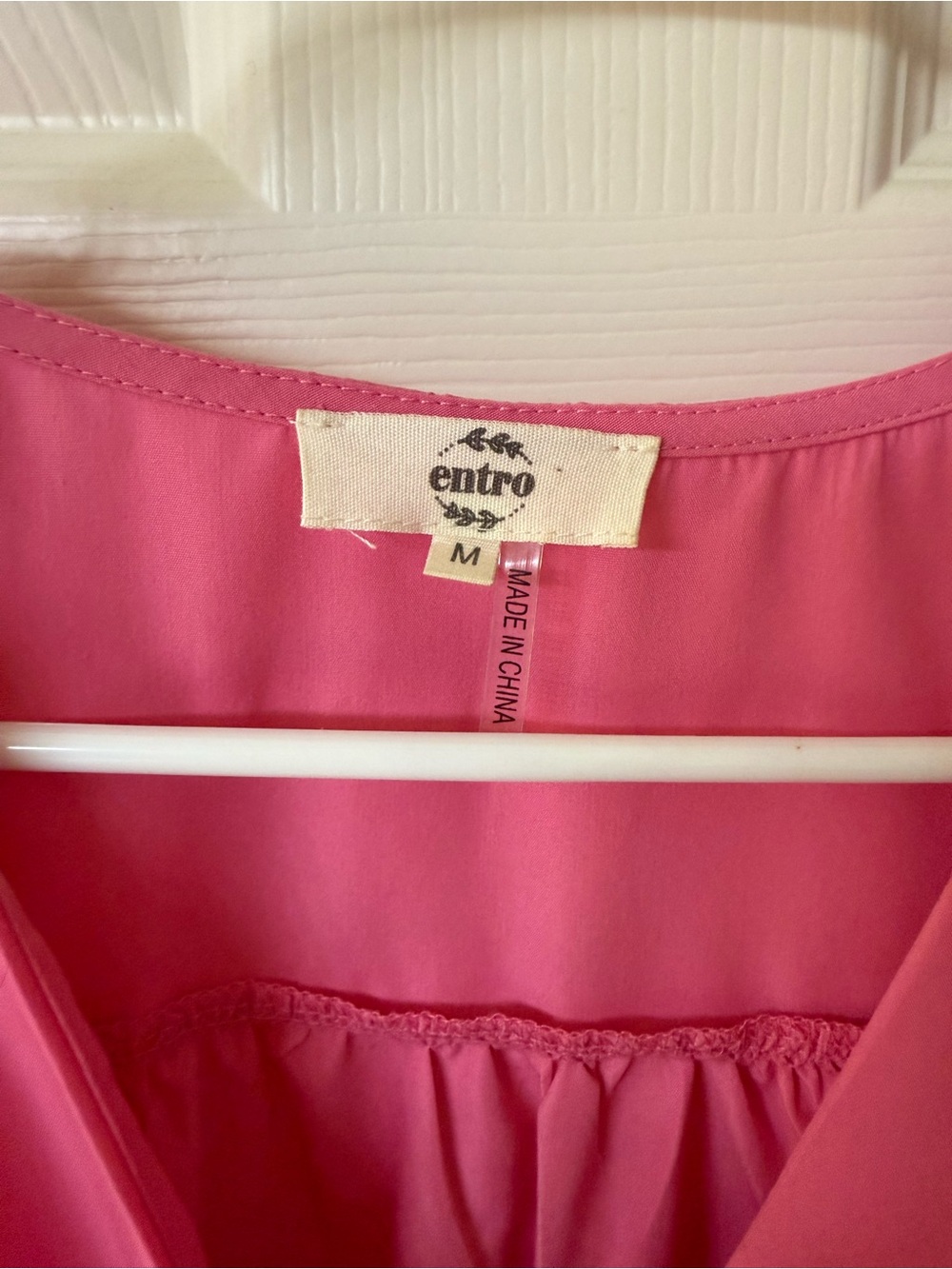 entro Hot Pink Puff-Sleeve Mini Dress - Picture 5 of 5